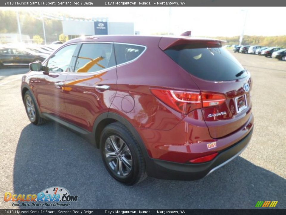 2013 Hyundai Santa Fe Sport Serrano Red / Beige Photo #4