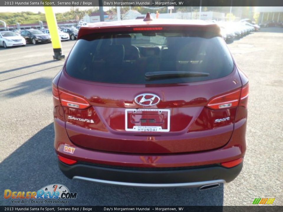 2013 Hyundai Santa Fe Sport Serrano Red / Beige Photo #5