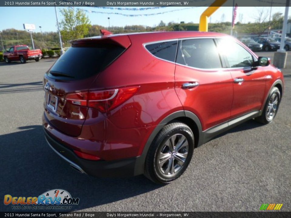 2013 Hyundai Santa Fe Sport Serrano Red / Beige Photo #6