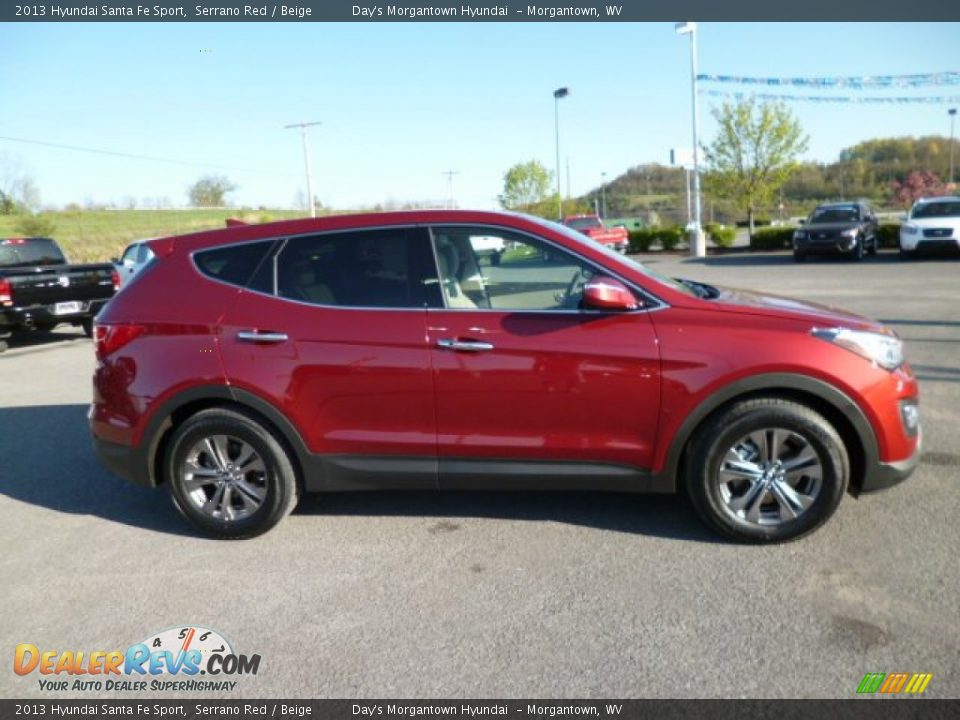 2013 Hyundai Santa Fe Sport Serrano Red / Beige Photo #7