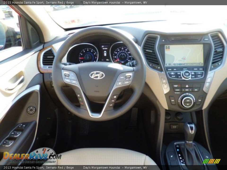 2013 Hyundai Santa Fe Sport Serrano Red / Beige Photo #14