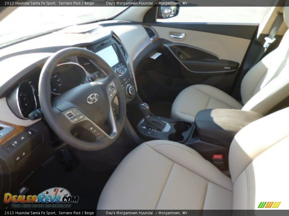 2013 Hyundai Santa Fe Sport Serrano Red / Beige Photo #16