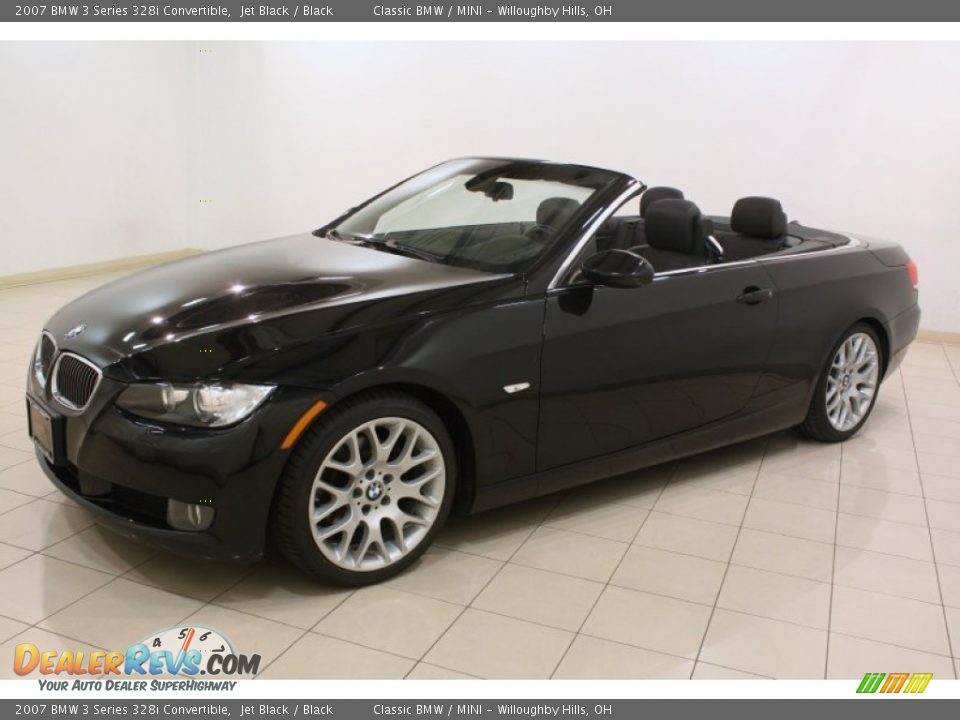 2007 BMW 3 Series 328i Convertible Jet Black / Black Photo #3