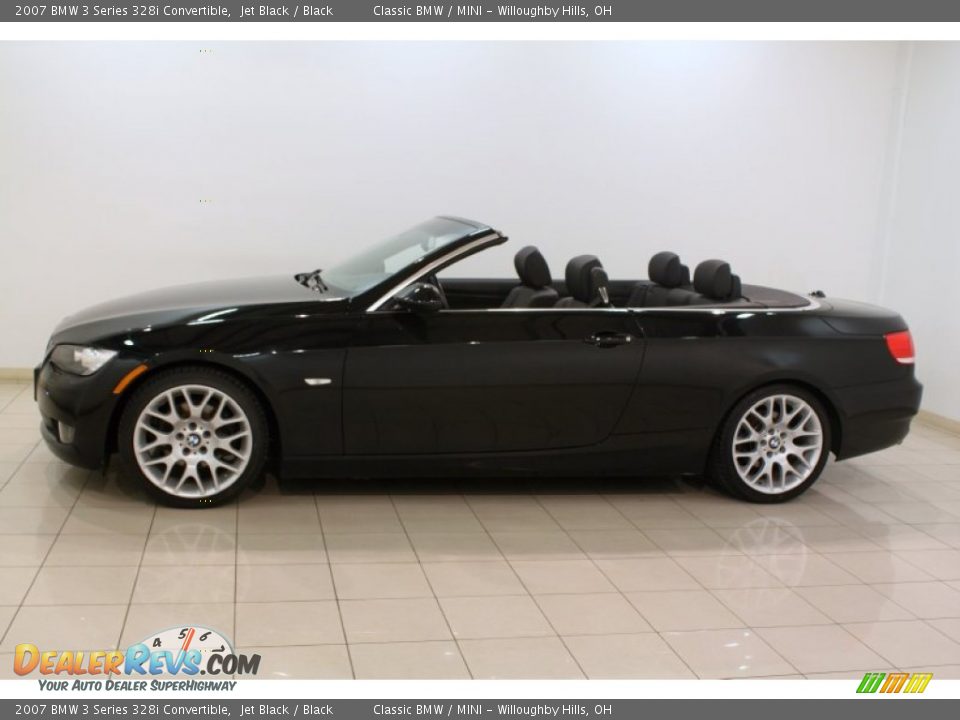2007 BMW 3 Series 328i Convertible Jet Black / Black Photo #4