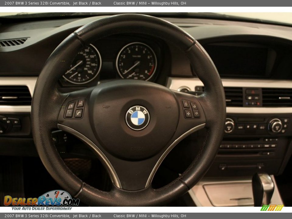 2007 BMW 3 Series 328i Convertible Jet Black / Black Photo #10