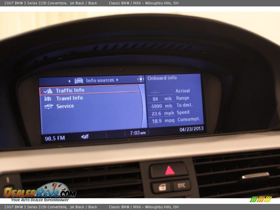 2007 BMW 3 Series 328i Convertible Jet Black / Black Photo #19