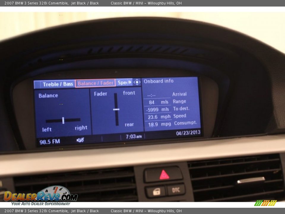 2007 BMW 3 Series 328i Convertible Jet Black / Black Photo #20