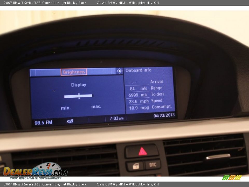 2007 BMW 3 Series 328i Convertible Jet Black / Black Photo #21