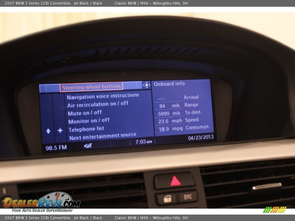 2007 BMW 3 Series 328i Convertible Jet Black / Black Photo #22