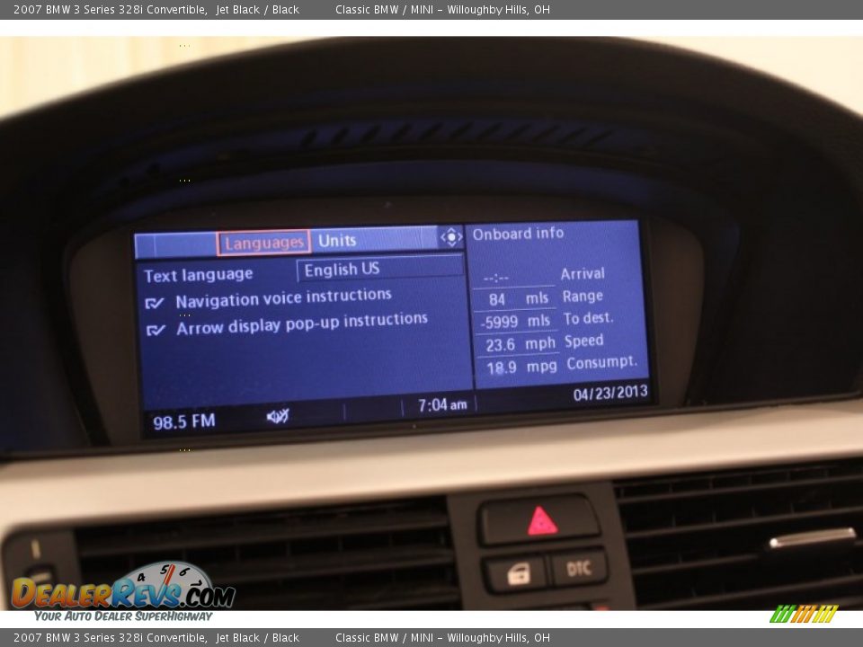 2007 BMW 3 Series 328i Convertible Jet Black / Black Photo #24