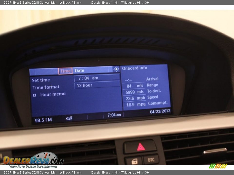 2007 BMW 3 Series 328i Convertible Jet Black / Black Photo #25