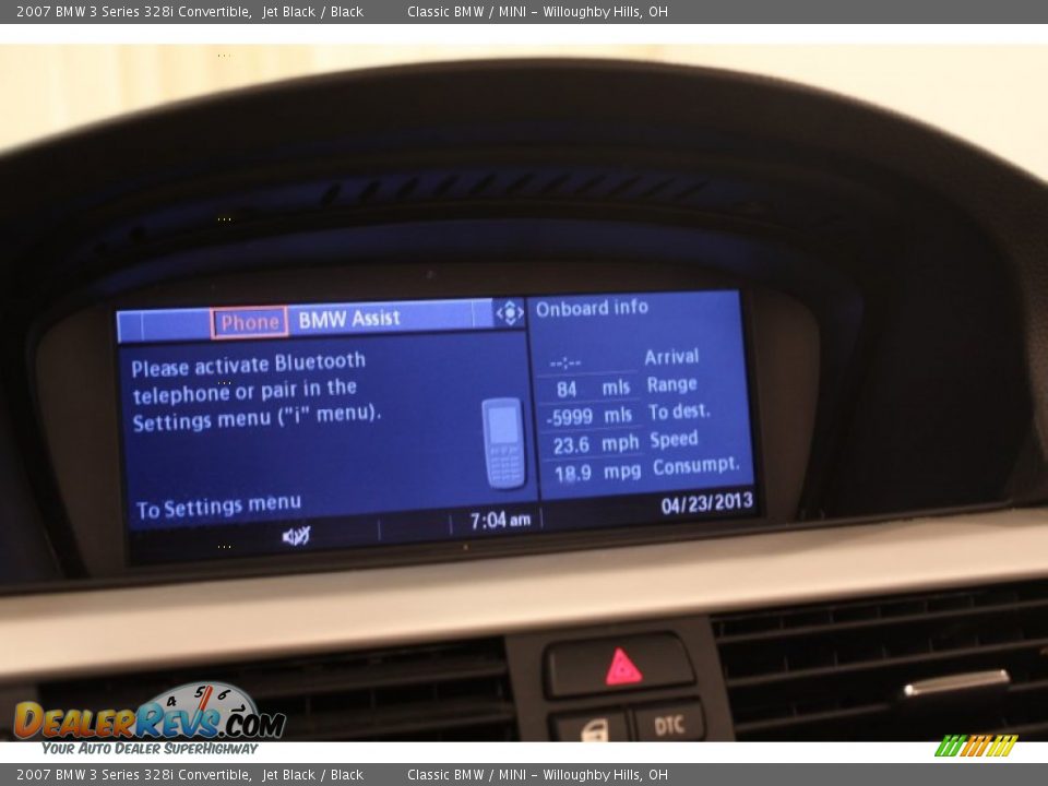 2007 BMW 3 Series 328i Convertible Jet Black / Black Photo #29