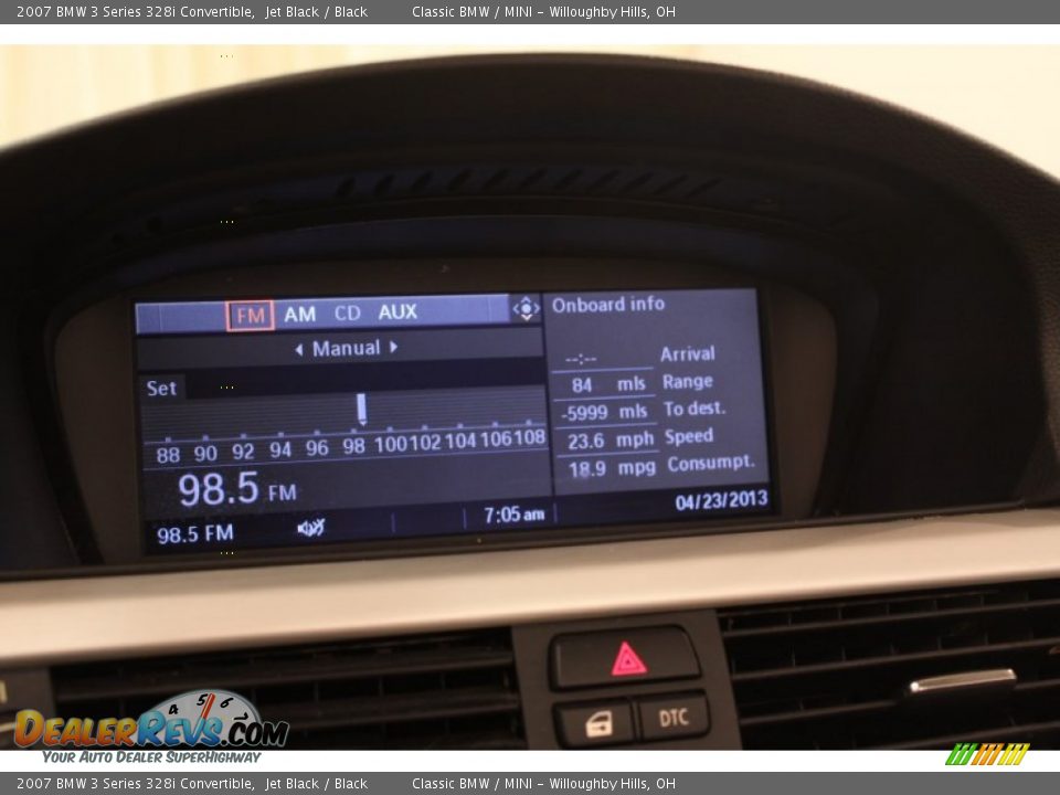 2007 BMW 3 Series 328i Convertible Jet Black / Black Photo #32