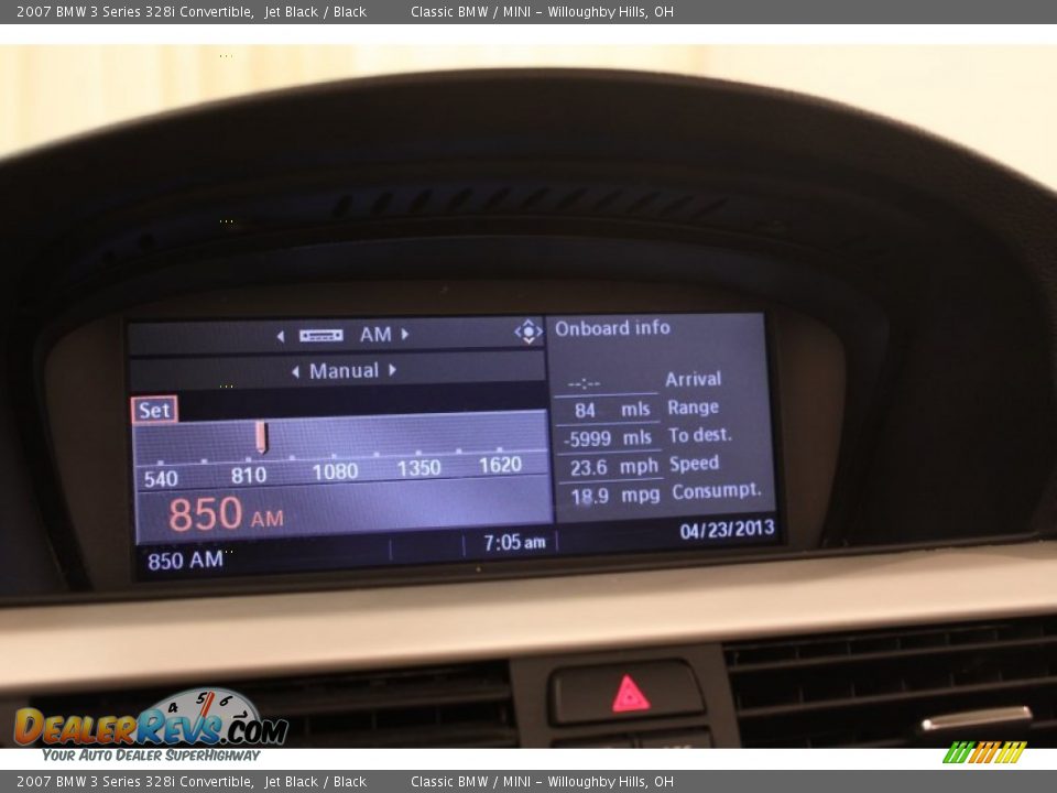 2007 BMW 3 Series 328i Convertible Jet Black / Black Photo #33