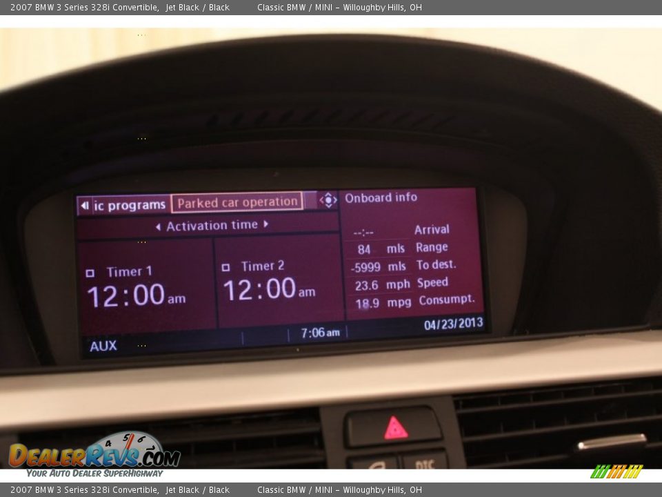 2007 BMW 3 Series 328i Convertible Jet Black / Black Photo #35