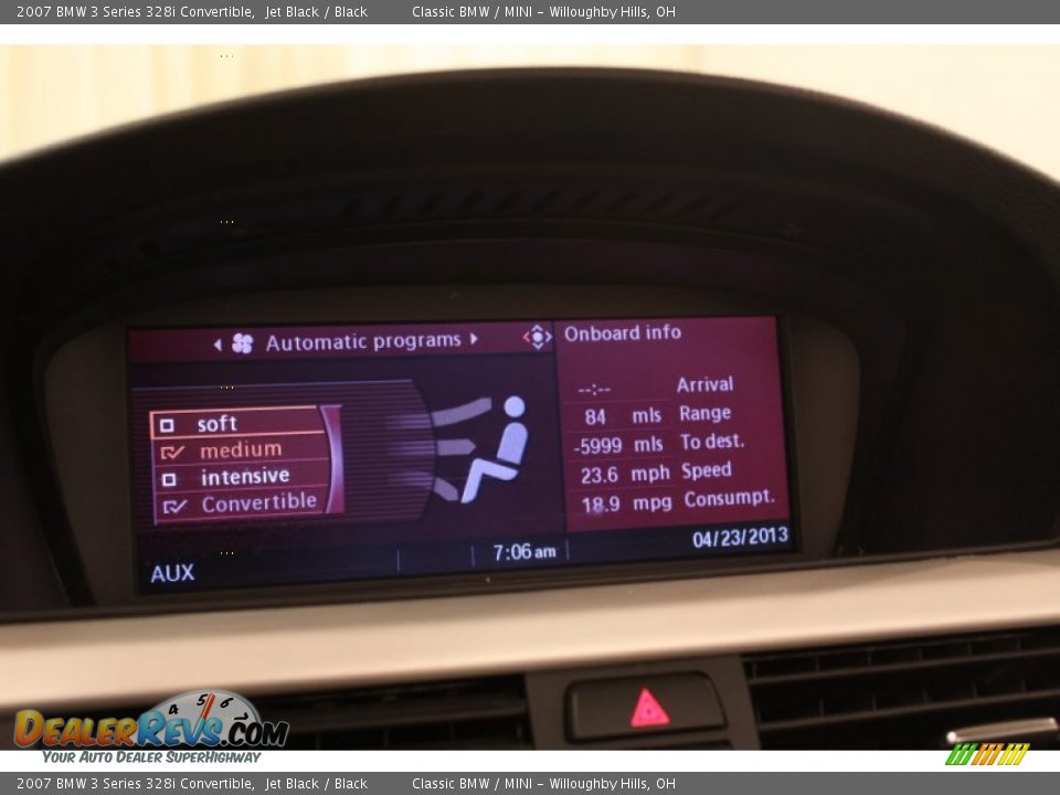 2007 BMW 3 Series 328i Convertible Jet Black / Black Photo #36