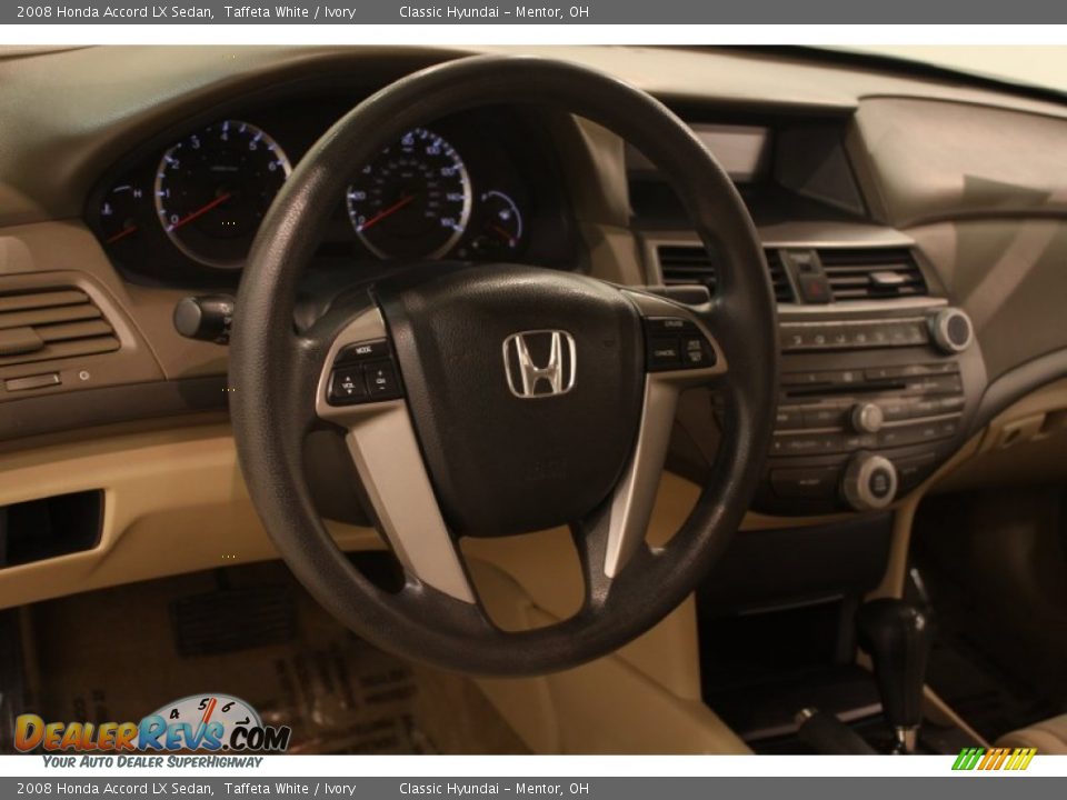 2008 Honda Accord LX Sedan Taffeta White / Ivory Photo #6