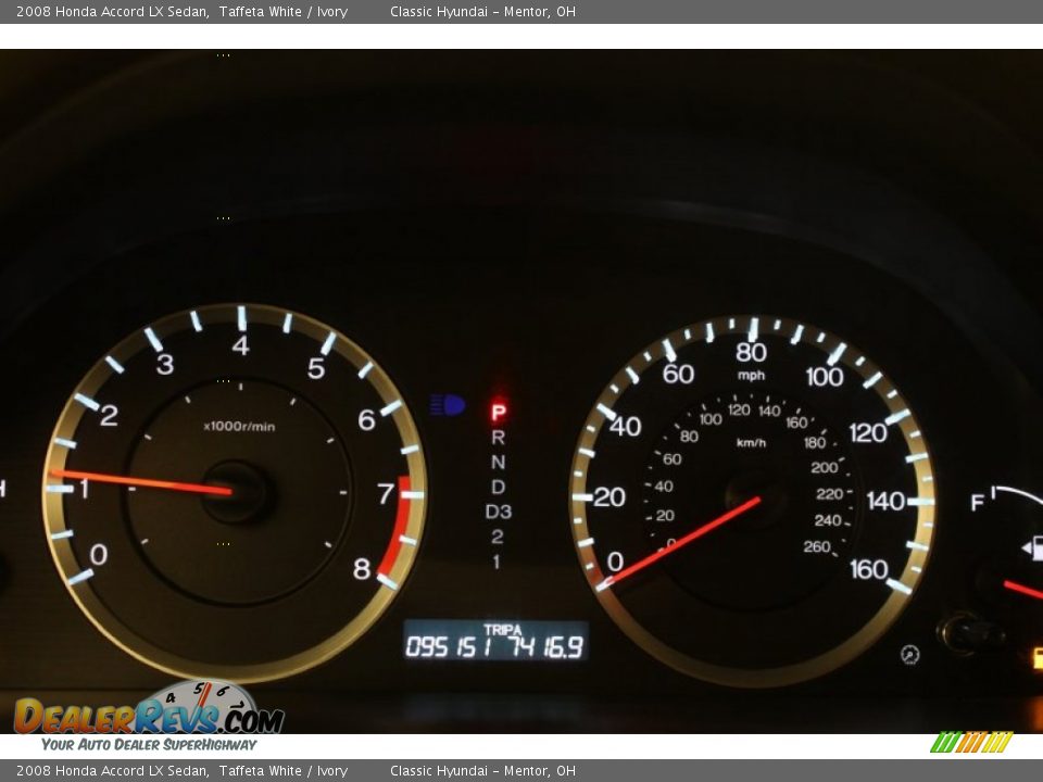 2008 Honda Accord LX Sedan Taffeta White / Ivory Photo #7
