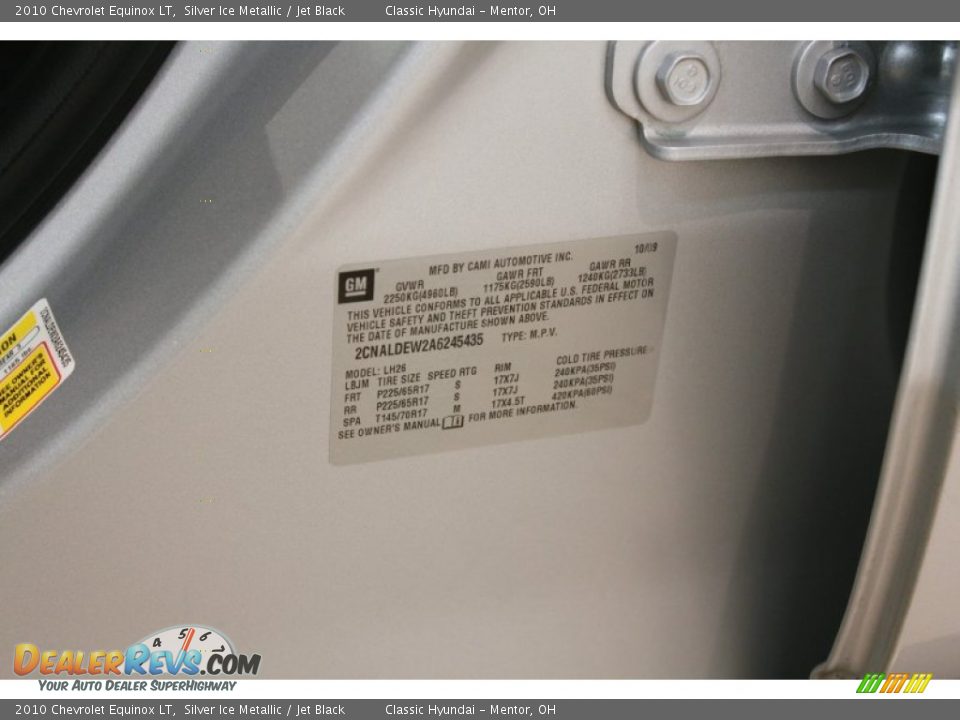 2010 Chevrolet Equinox LT Silver Ice Metallic / Jet Black Photo #17