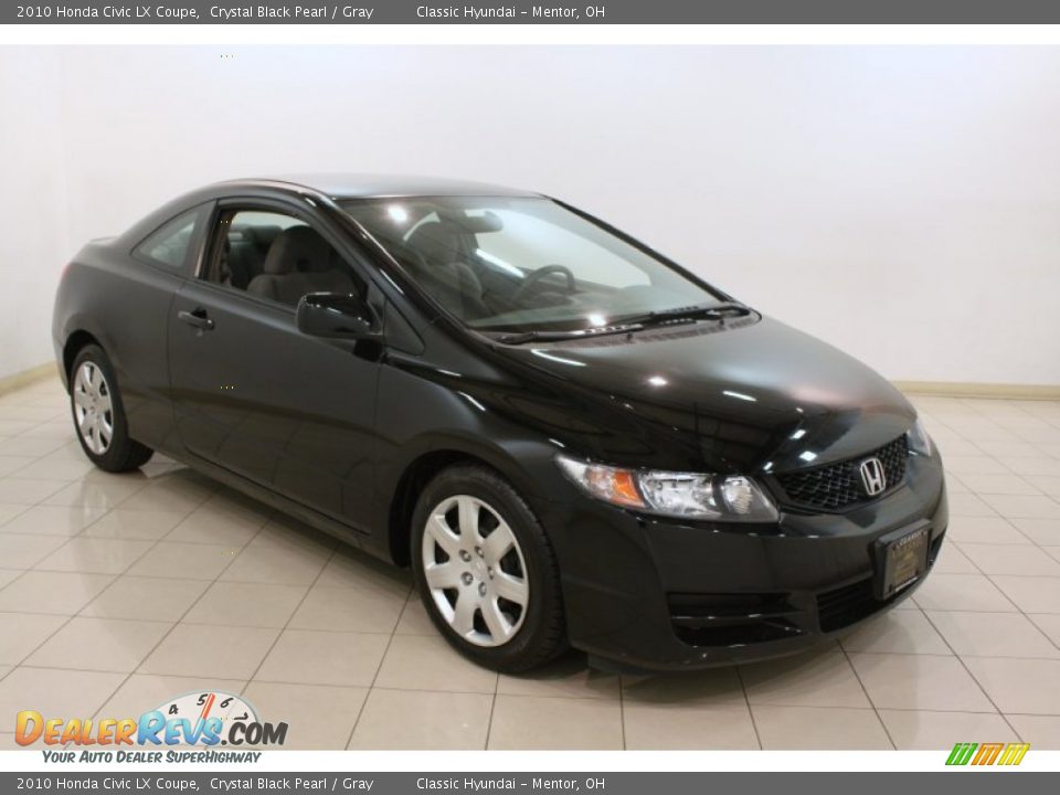2010 Honda Civic LX Coupe Crystal Black Pearl / Gray Photo #1