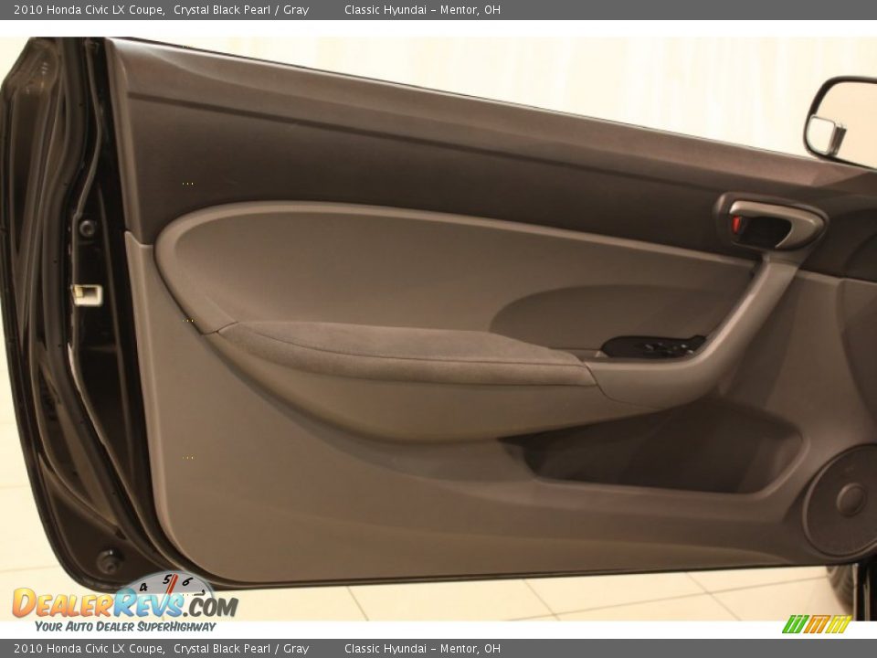 2010 Honda Civic LX Coupe Crystal Black Pearl / Gray Photo #4