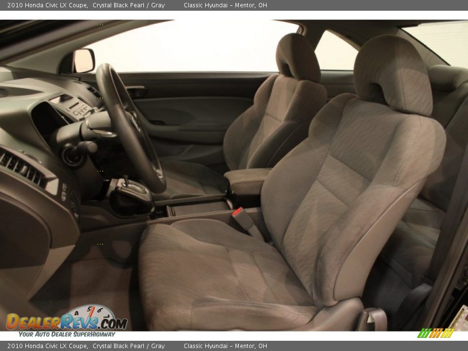 2010 Honda Civic LX Coupe Crystal Black Pearl / Gray Photo #5