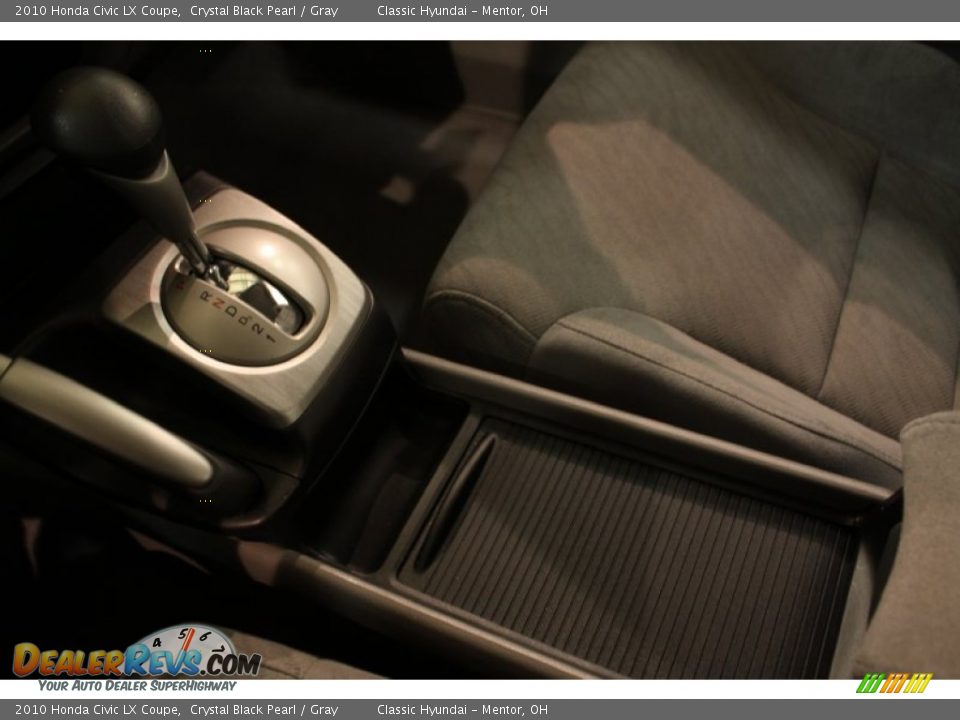 2010 Honda Civic LX Coupe Crystal Black Pearl / Gray Photo #9