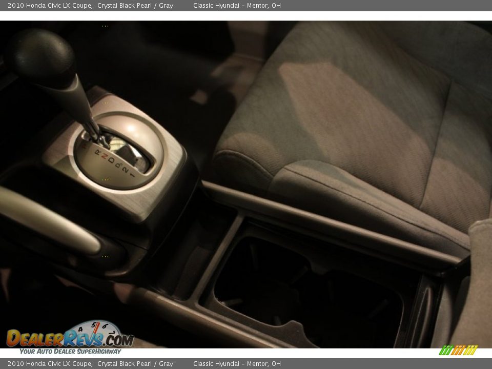 2010 Honda Civic LX Coupe Crystal Black Pearl / Gray Photo #10