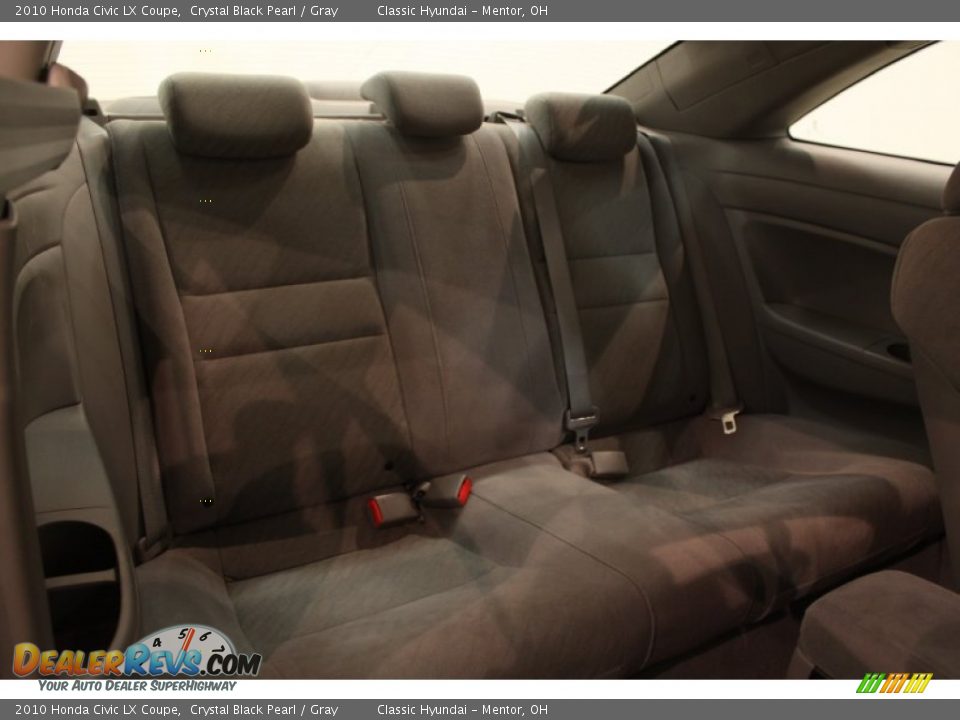 2010 Honda Civic LX Coupe Crystal Black Pearl / Gray Photo #12