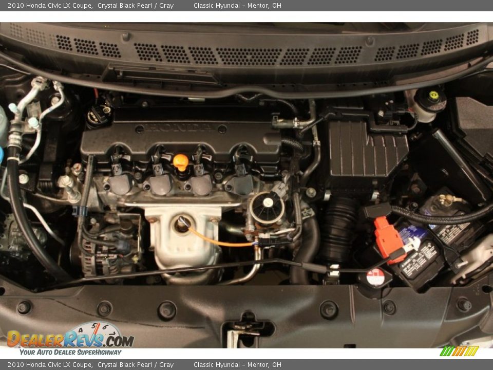 2010 Honda Civic LX Coupe Crystal Black Pearl / Gray Photo #14