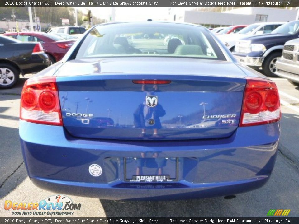 2010 Dodge Charger SXT Deep Water Blue Pearl / Dark Slate Gray/Light Slate Gray Photo #4