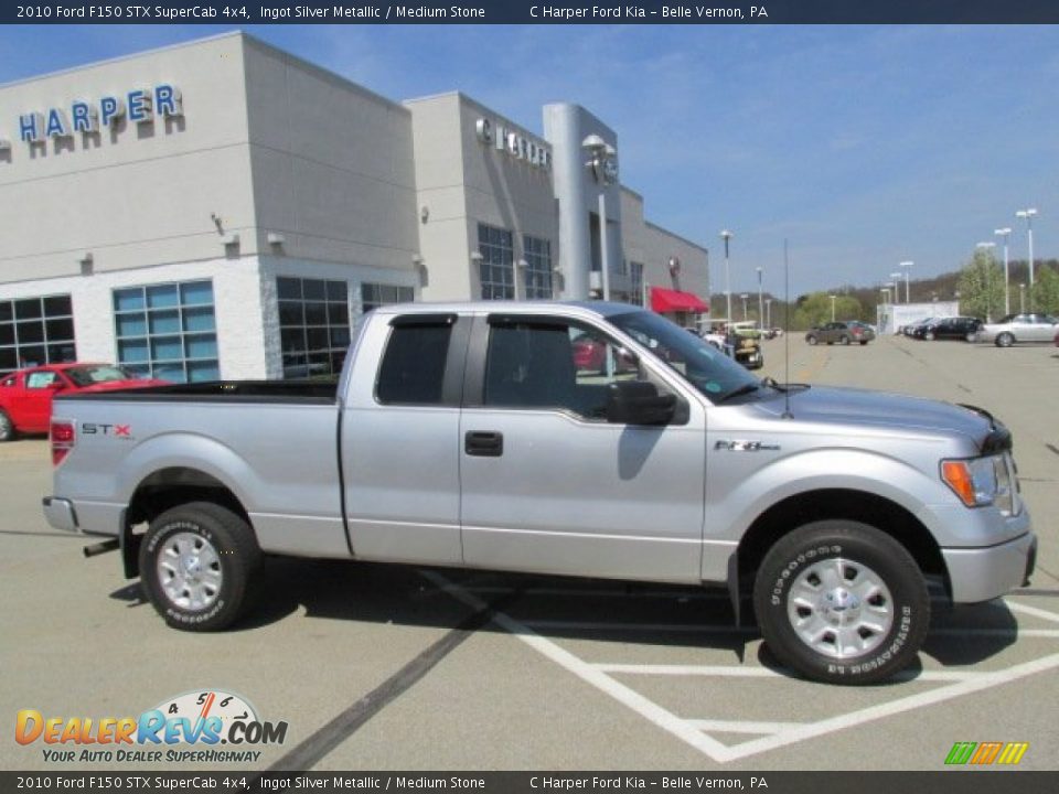 2010 Ford F150 STX SuperCab 4x4 Ingot Silver Metallic / Medium Stone Photo #2