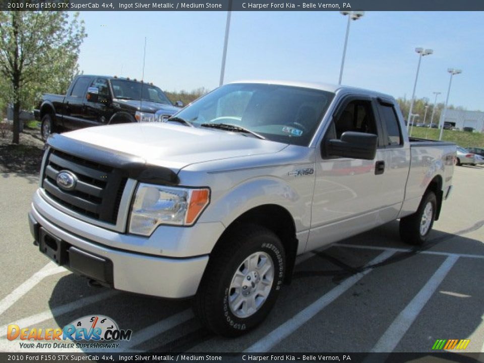 2010 Ford F150 STX SuperCab 4x4 Ingot Silver Metallic / Medium Stone Photo #4