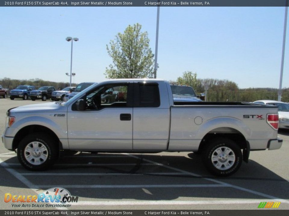 2010 Ford F150 STX SuperCab 4x4 Ingot Silver Metallic / Medium Stone Photo #5