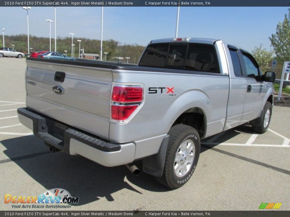2010 Ford F150 STX SuperCab 4x4 Ingot Silver Metallic / Medium Stone Photo #8