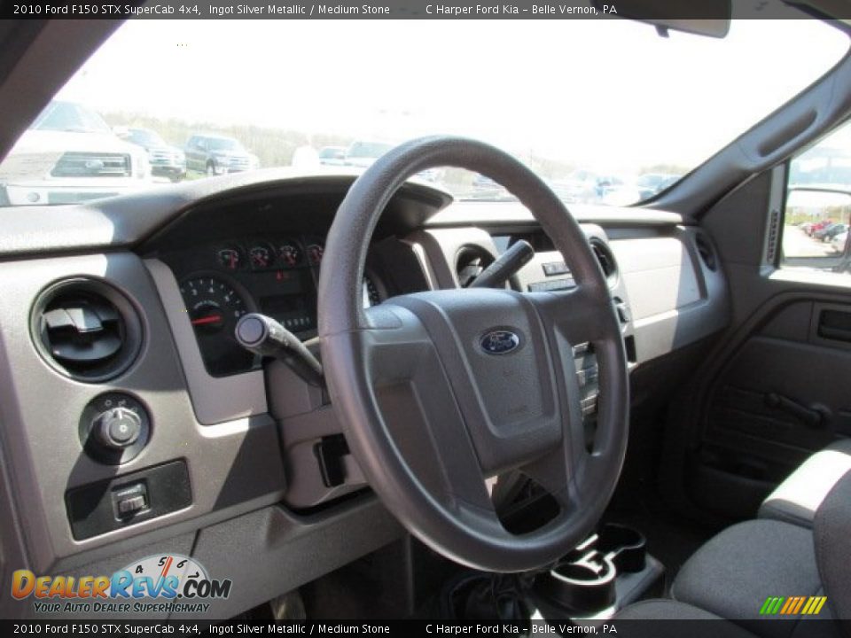 2010 Ford F150 STX SuperCab 4x4 Ingot Silver Metallic / Medium Stone Photo #12