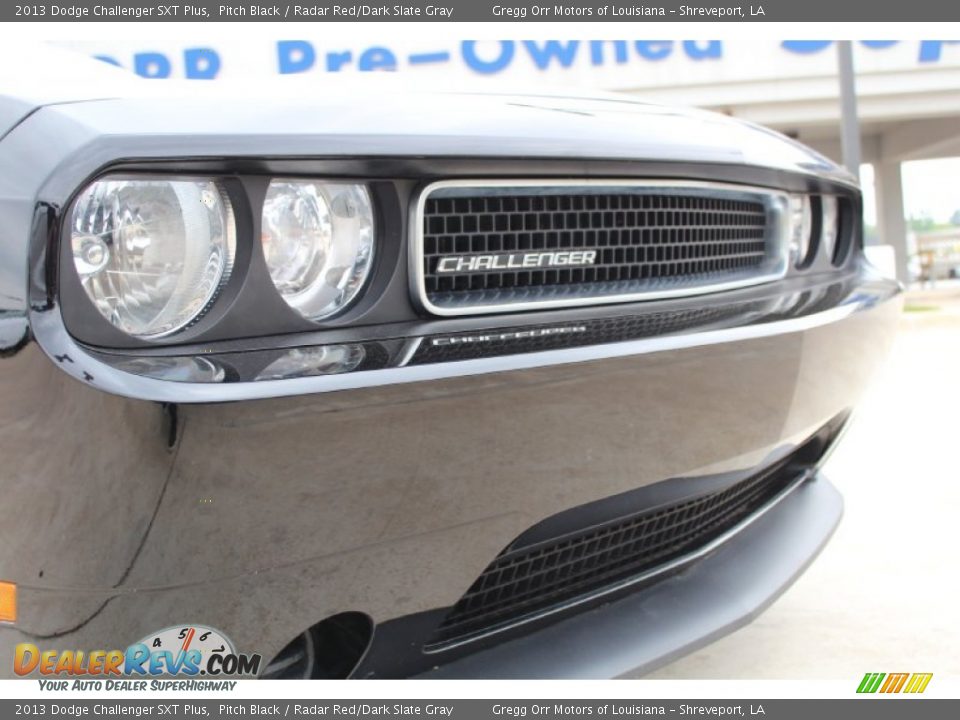 2013 Dodge Challenger SXT Plus Pitch Black / Radar Red/Dark Slate Gray Photo #10