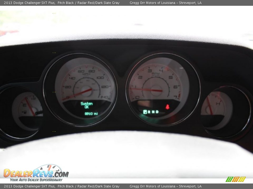 2013 Dodge Challenger SXT Plus Pitch Black / Radar Red/Dark Slate Gray Photo #14
