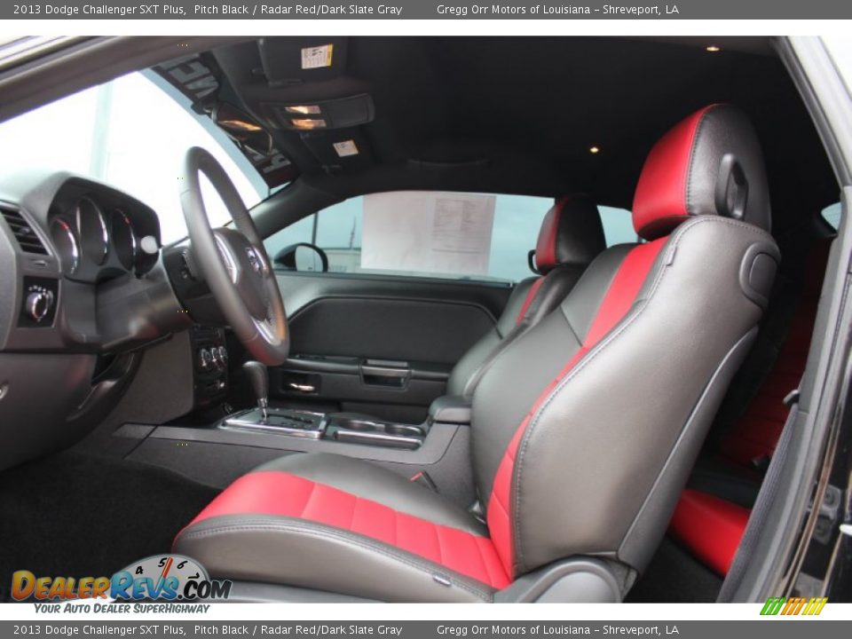 Radar Red/Dark Slate Gray Interior - 2013 Dodge Challenger SXT Plus Photo #17