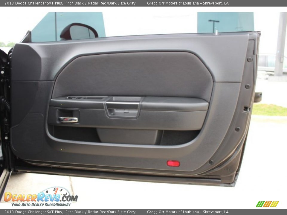 2013 Dodge Challenger SXT Plus Pitch Black / Radar Red/Dark Slate Gray Photo #18