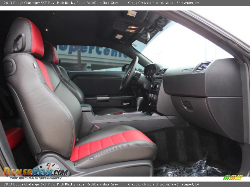 2013 Dodge Challenger SXT Plus Pitch Black / Radar Red/Dark Slate Gray Photo #19