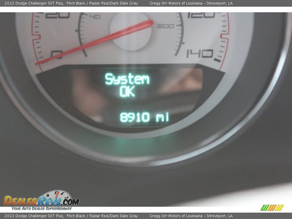 2013 Dodge Challenger SXT Plus Pitch Black / Radar Red/Dark Slate Gray Photo #29