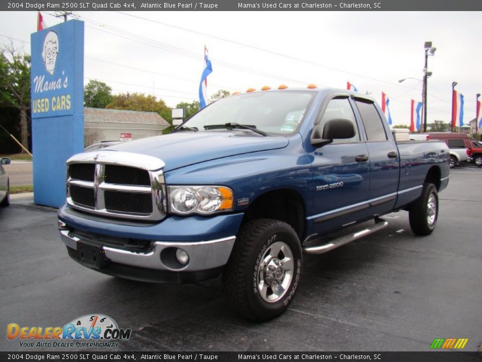 2004 Dodge Ram 2500 SLT Quad Cab 4x4 Atlantic Blue Pearl / Taupe Photo #4