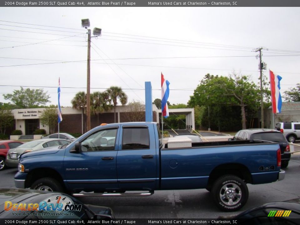 2004 Dodge Ram 2500 SLT Quad Cab 4x4 Atlantic Blue Pearl / Taupe Photo #5