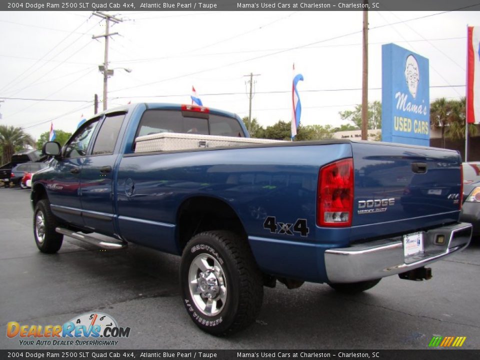2004 Dodge Ram 2500 SLT Quad Cab 4x4 Atlantic Blue Pearl / Taupe Photo #6