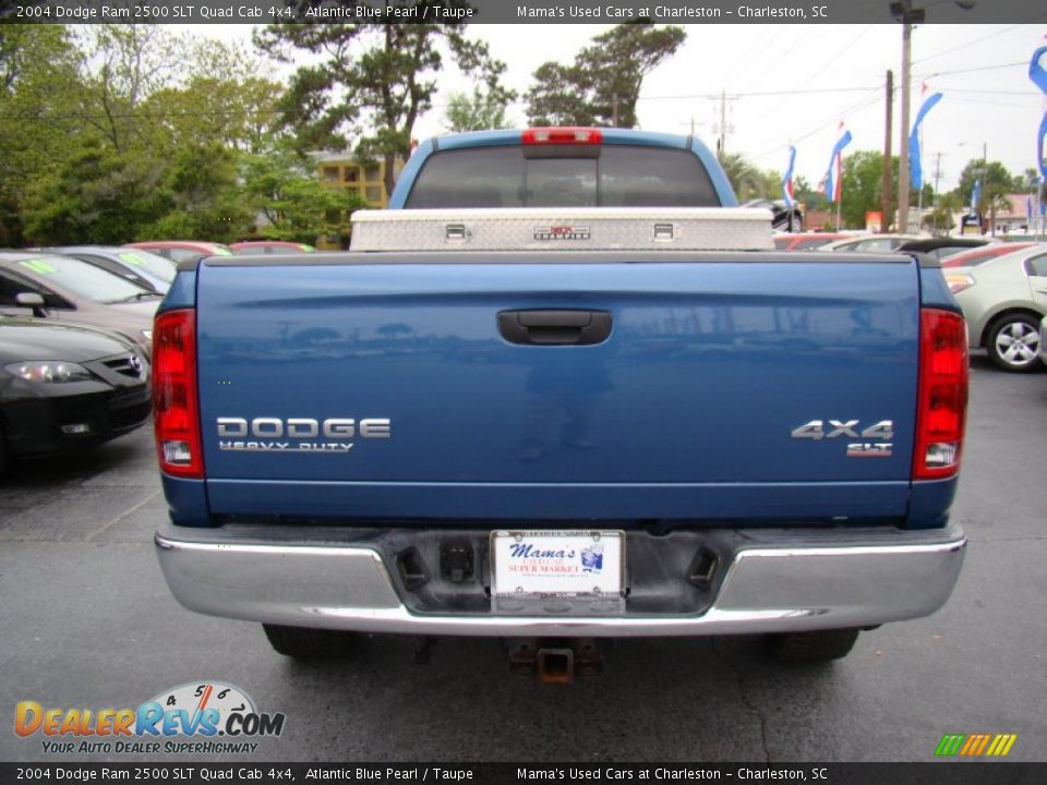2004 Dodge Ram 2500 SLT Quad Cab 4x4 Atlantic Blue Pearl / Taupe Photo #7