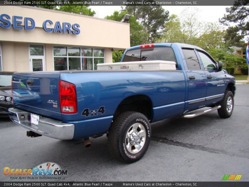 2004 Dodge Ram 2500 SLT Quad Cab 4x4 Atlantic Blue Pearl / Taupe Photo #8