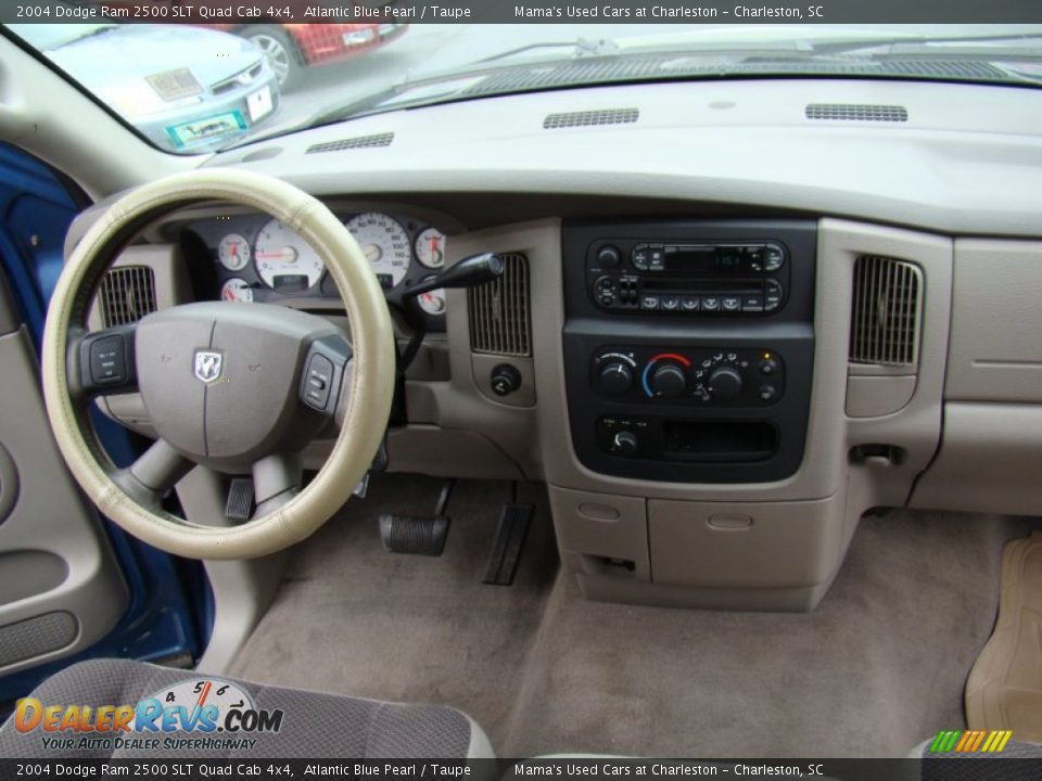 2004 Dodge Ram 2500 SLT Quad Cab 4x4 Atlantic Blue Pearl / Taupe Photo #14