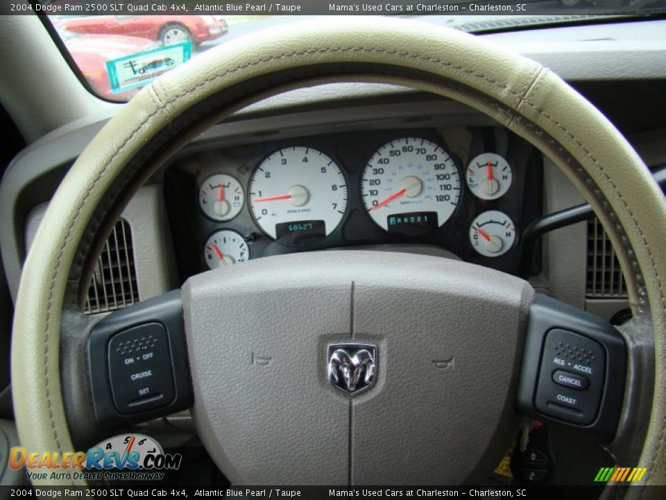 2004 Dodge Ram 2500 SLT Quad Cab 4x4 Atlantic Blue Pearl / Taupe Photo #17
