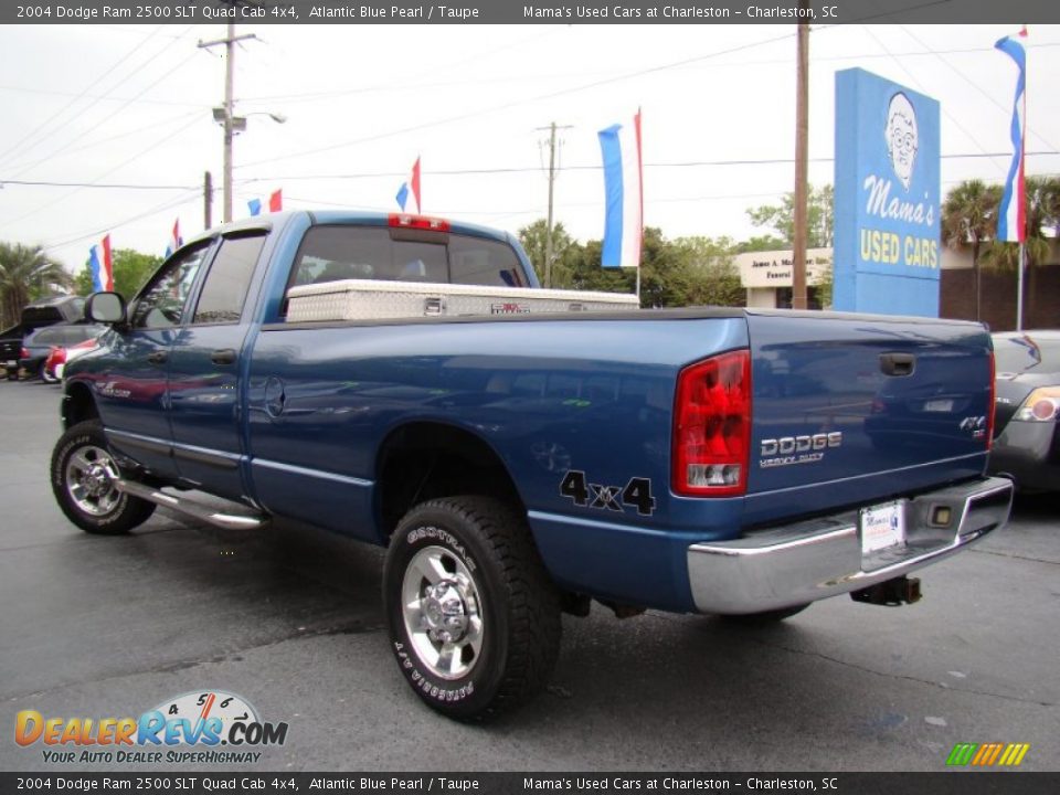 2004 Dodge Ram 2500 SLT Quad Cab 4x4 Atlantic Blue Pearl / Taupe Photo #27